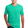 District Mens Perfect Blend Short Sleeve Crewneck T-Shirt - Heather Aqua Blue