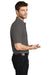 Port Authority K500/TLK500/K500ES Mens Silk Touch Wrinkle Resistant Short Sleeve Polo Shirt Heather Charcoal Grey Side