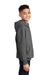 Port & Company PC90YH Youth Core Fleece Hooded Sweatshirt Hoodie Heather Graphite Grey Side