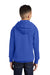 Port & Company PC90YH Youth Core Fleece Hooded Sweatshirt Hoodie True Royal Blue Back