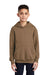 Port & Company PC90YH Youth Core Fleece Hooded Sweatshirt Hoodie Woodland Brown Front