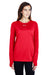 Under Armour 1305681 Womens Locker 2.0 Moisture Wicking Long Sleeve Crewneck T-Shirt Red Front