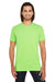 Threadfast Apparel 130A Mens Short Sleeve Crewneck T-Shirt Lime Green Front