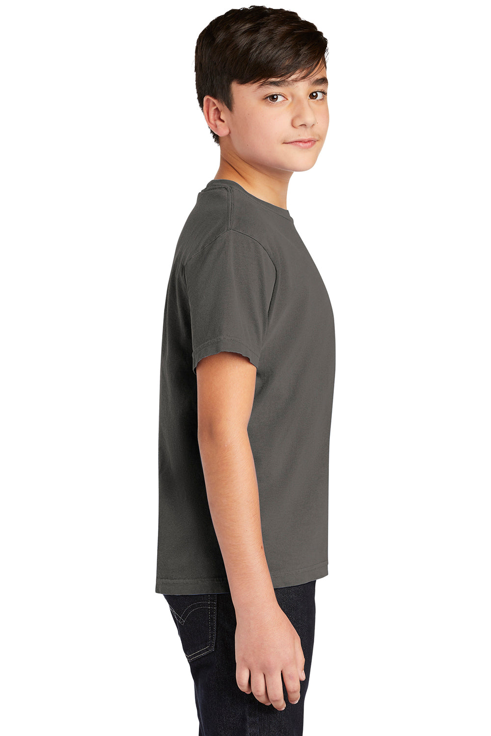 Comfort Colors 9018/C9018 Youth Short Sleeve Crewneck T-Shirt Grey Side