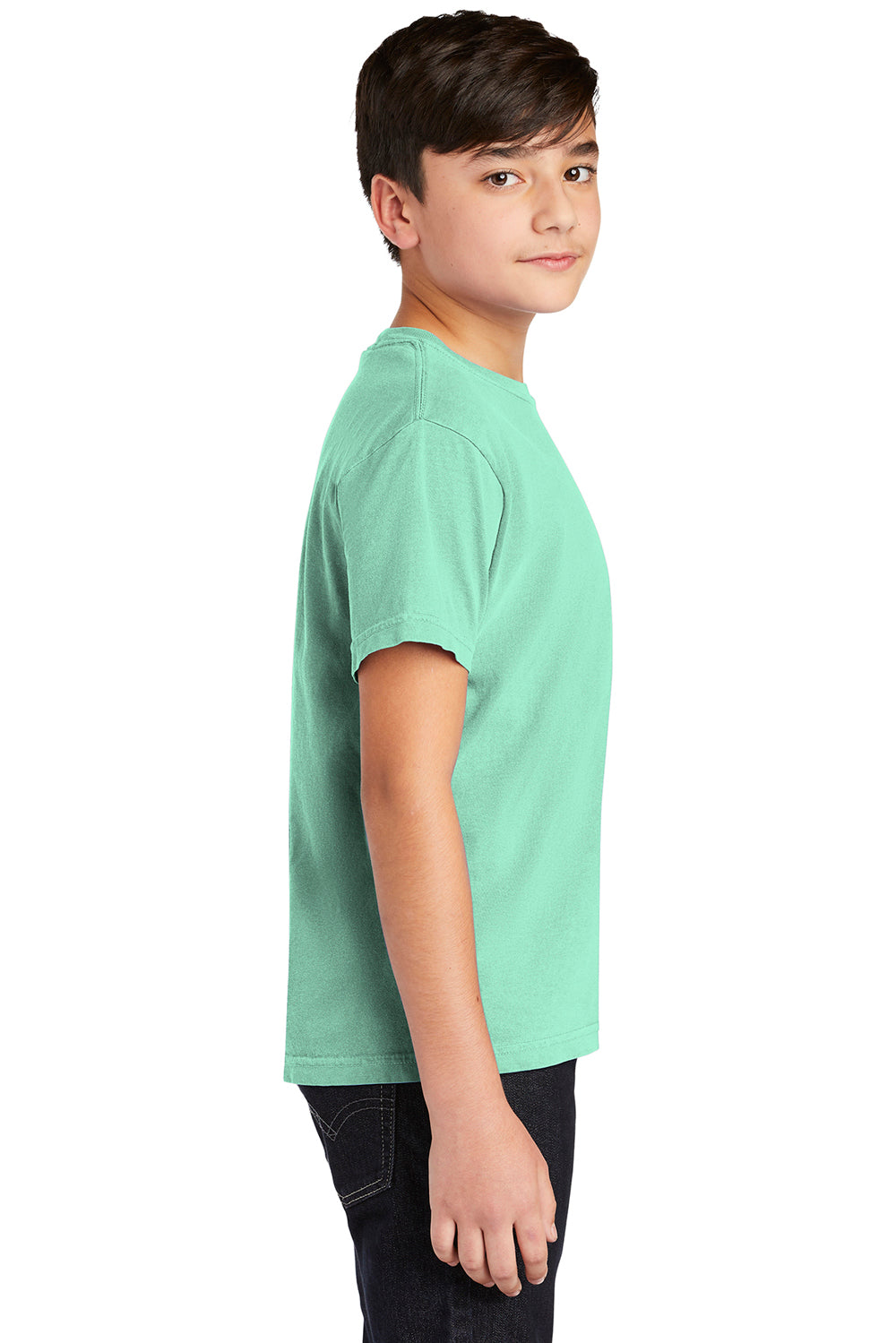 Comfort Colors 9018/C9018 Youth Short Sleeve Crewneck T-Shirt Island Reef Green Side