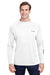 Columbia 1388261 Mens Terminal Tackle Long Sleeve Crewneck T-Shirt White Front