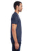 Threadfast Apparel 140A Mens Liquid Jersey Short Sleeve Crewneck T-Shirt Navy Blue Side