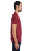 Threadfast Apparel 140A Mens Liquid Jersey Short Sleeve Crewneck T-Shirt Cardinal Red Side