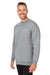 Columbia 1411601 Mens Hart Mountain Long Sleeve Crewneck Sweater Heather Charcoal Grey 3Q