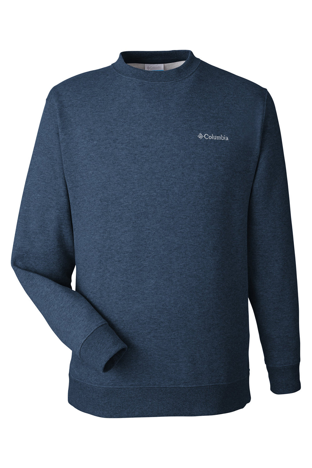 Columbia 1411601 Mens Hart Mountain Long Sleeve Crewneck Sweater Collegiate Navy Blue Flat Front