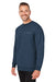 Columbia 1411601 Mens Hart Mountain Long Sleeve Crewneck Sweater Collegiate Navy Blue 3Q