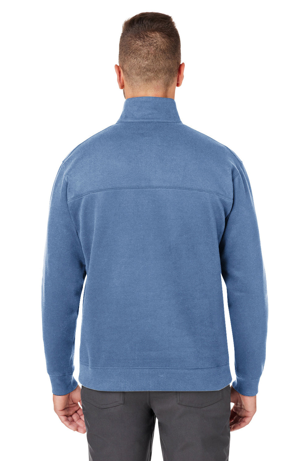 Columbia 1411621 Mens Hart Mountain Long Sleeve 1/4 Zip Sweater Heather Carbon Back