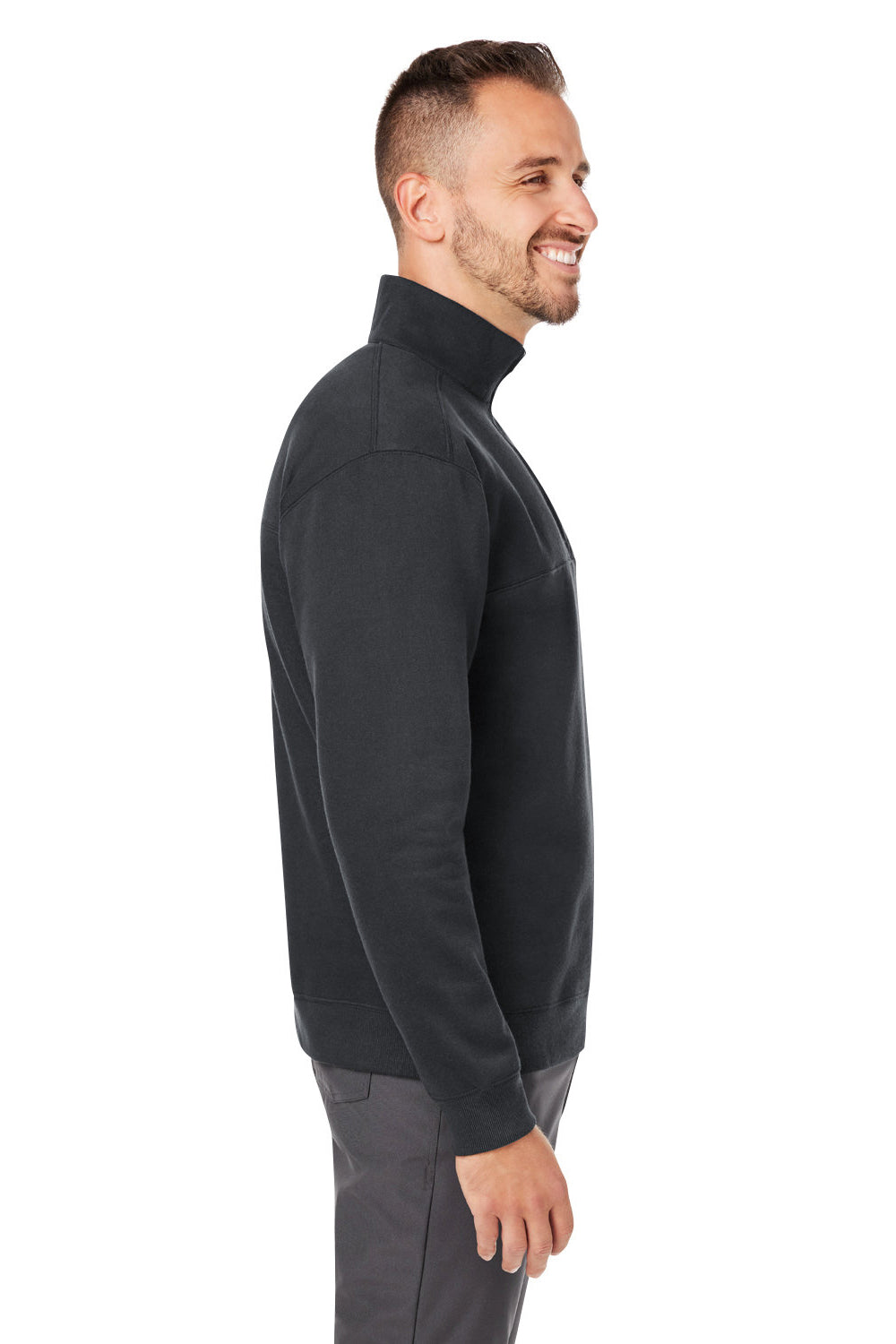 Columbia 1411621 Mens Hart Mountain Long Sleeve 1/4 Zip Sweater Black Side