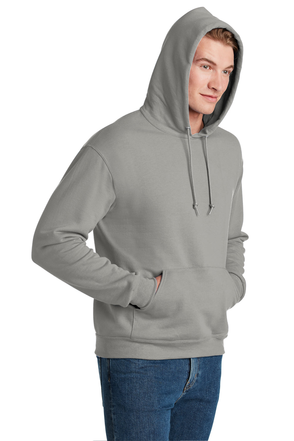 Jerzees Mens NuBlend Fleece Hooded Sweatshirt Hoodie Rock Grey 3Q