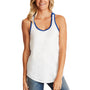 Next Level Womens Ideal Tank Top - White/Royal Blue - Closeout