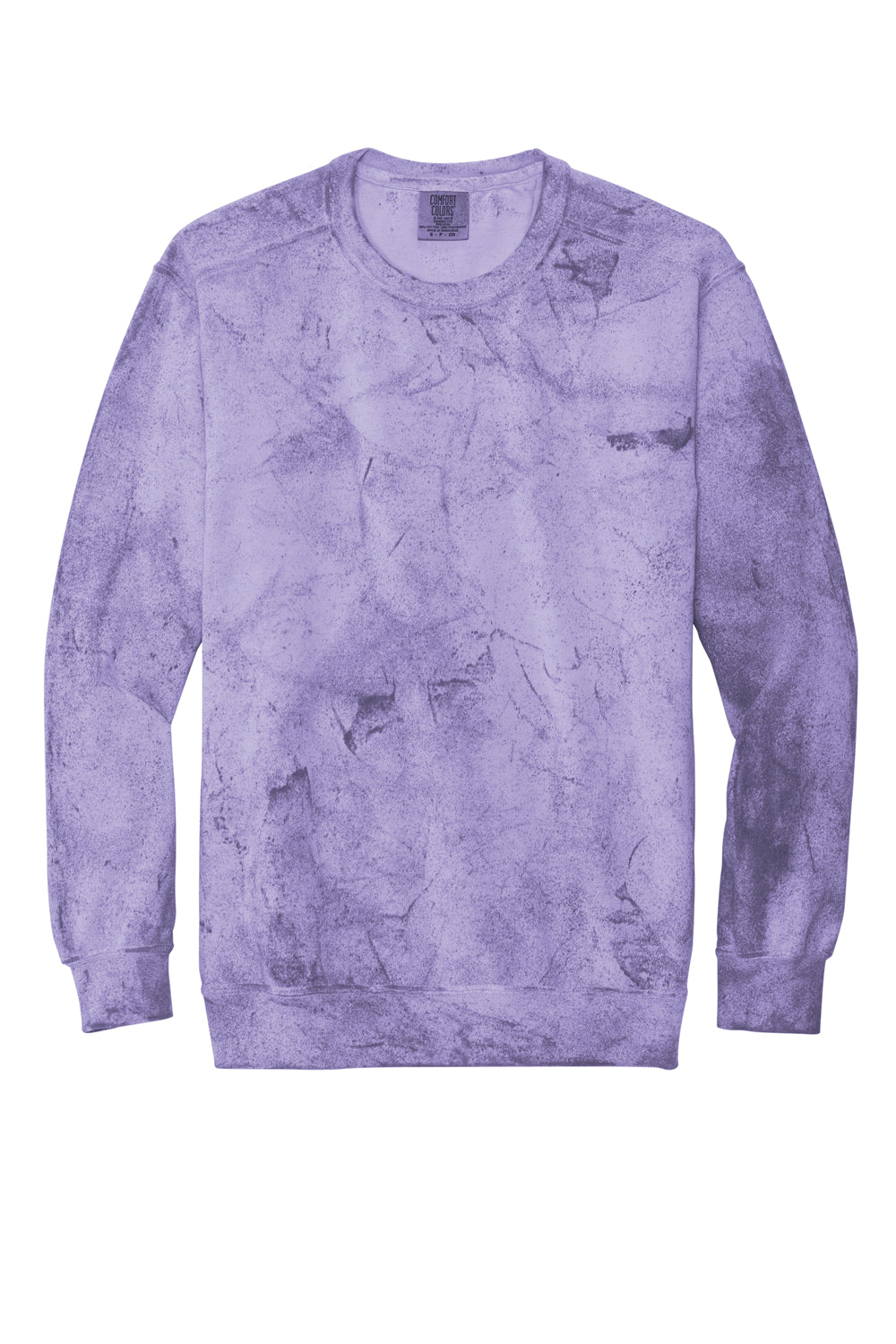 Comfort Colors 1545 Color Blast Crewneck Sweatshirt Amethyst Purple Flat Front