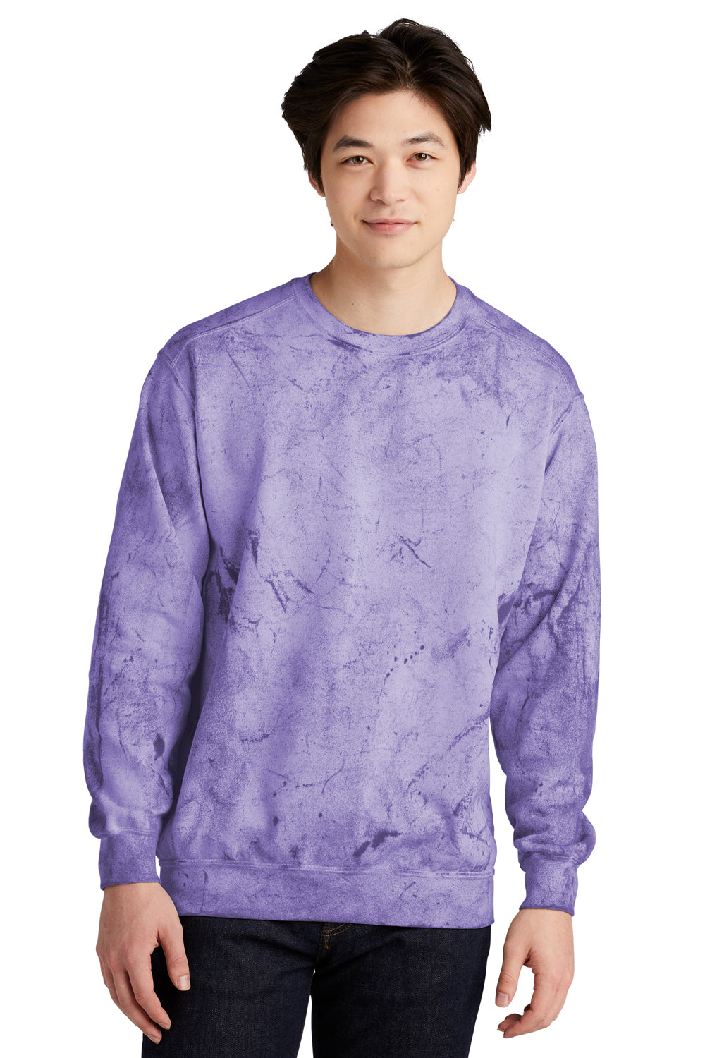 Comfort Colors 1545 Color Blast Crewneck Sweatshirt Amethyst Purple Front