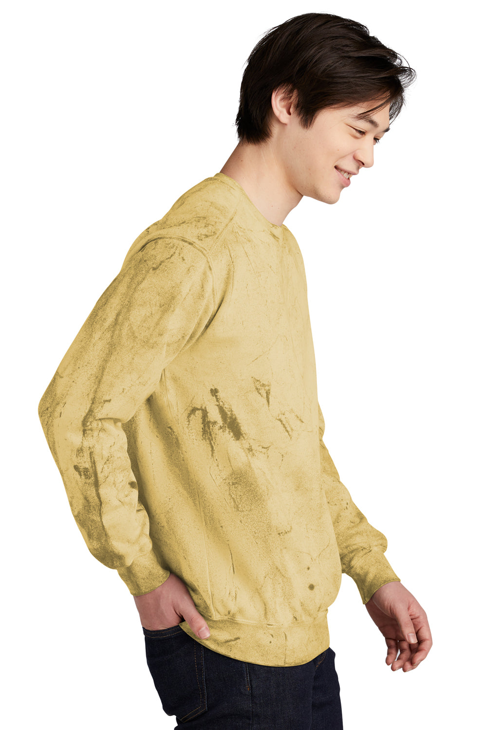 Comfort Colors 1545 Color Blast Crewneck Sweatshirt Citrine Yellow Side