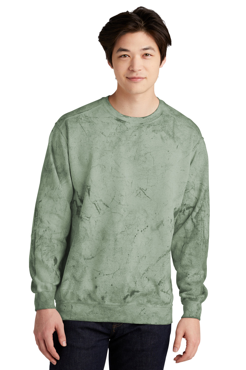 Comfort Colors 1545 Color Blast Crewneck Sweatshirt Fern Green Front