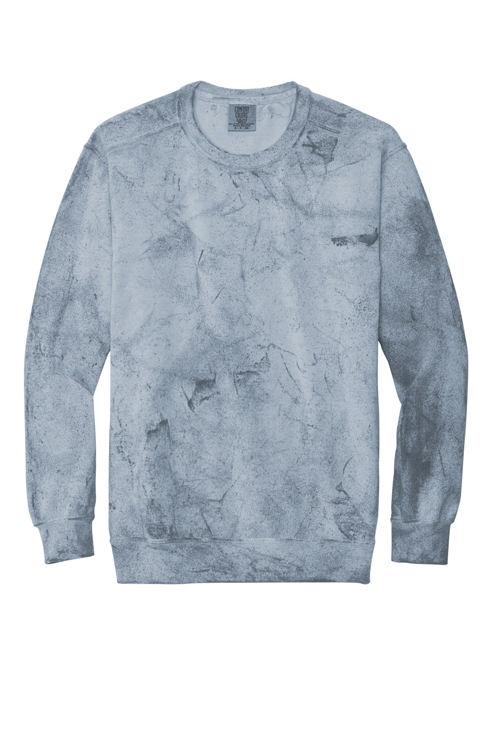 Comfort Colors 1545 Color Blast Crewneck Sweatshirt Ocean Blue Flat Front