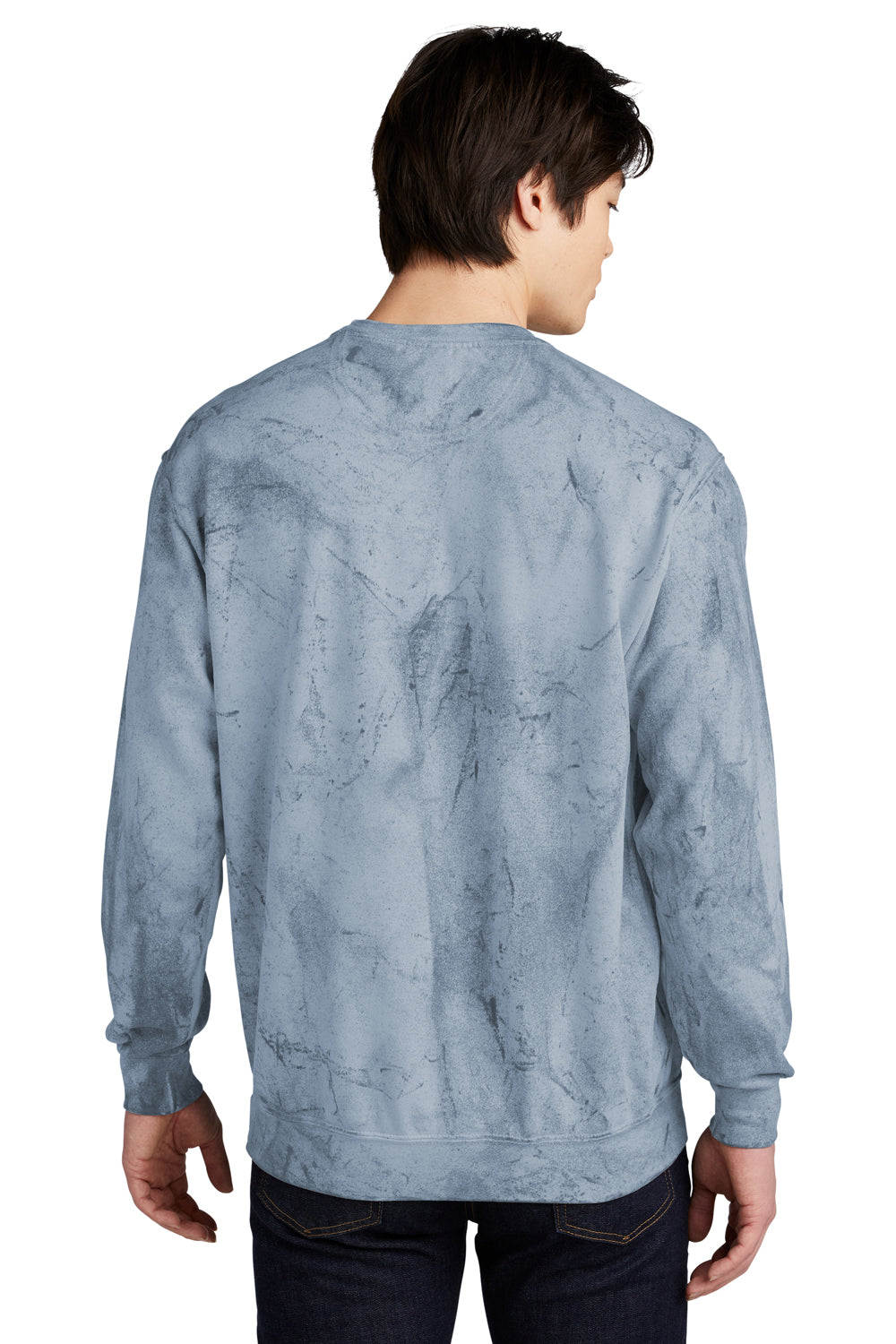 Comfort Colors 1545 Color Blast Crewneck Sweatshirt Ocean Blue Back