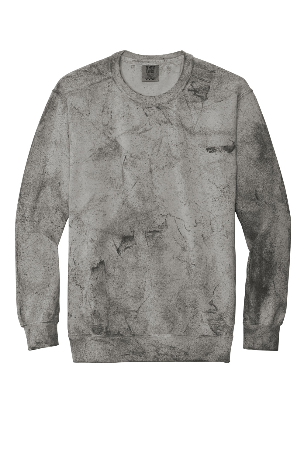 Comfort Colors 1545 Color Blast Crewneck Sweatshirt Smoke Grey Flat Front