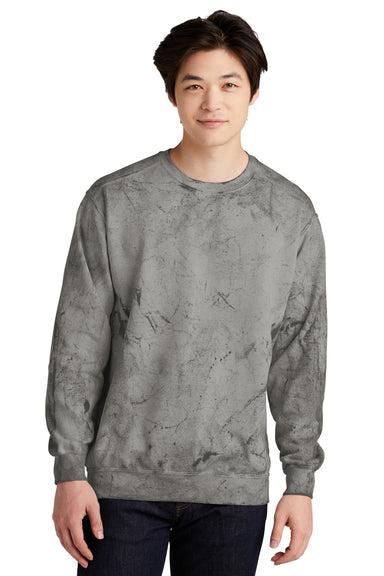 Comfort Colors 1545 Color Blast Crewneck Sweatshirt Smoke Grey Front