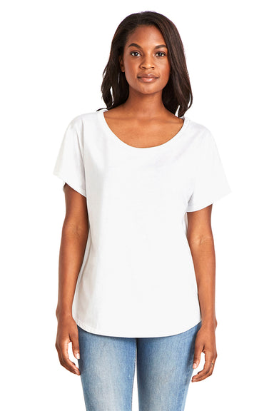Next Level 1560 Womens Ideal Dolman Short Sleeve Crewneck T-Shirt White Front