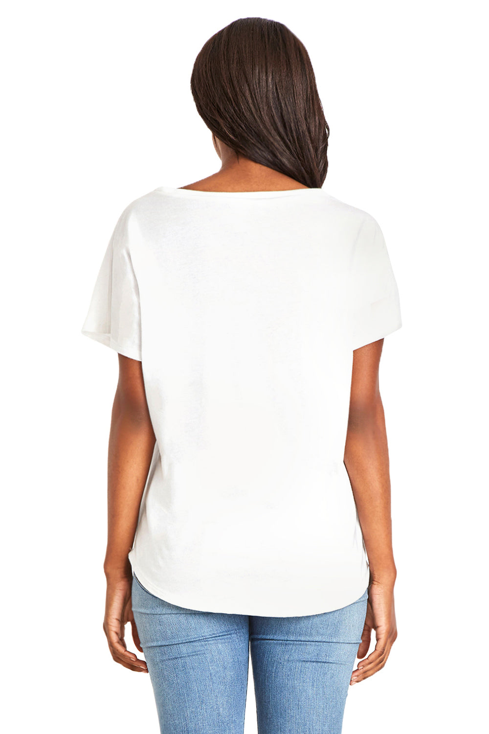 Next Level 1560 Womens Ideal Dolman Short Sleeve Crewneck T-Shirt White Back