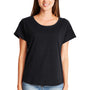 Next Level Womens Ideal Dolman Short Sleeve Crewneck T-Shirt - Black