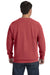 Comfort Colors 1566 Mens Crewneck Sweatshirt Crimson Red Back