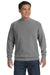 Comfort Colors 1566 Mens Crewneck Sweatshirt Grey Front