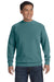 Comfort Colors 1566 Mens Crewneck Sweatshirt Blue Spruce Front
