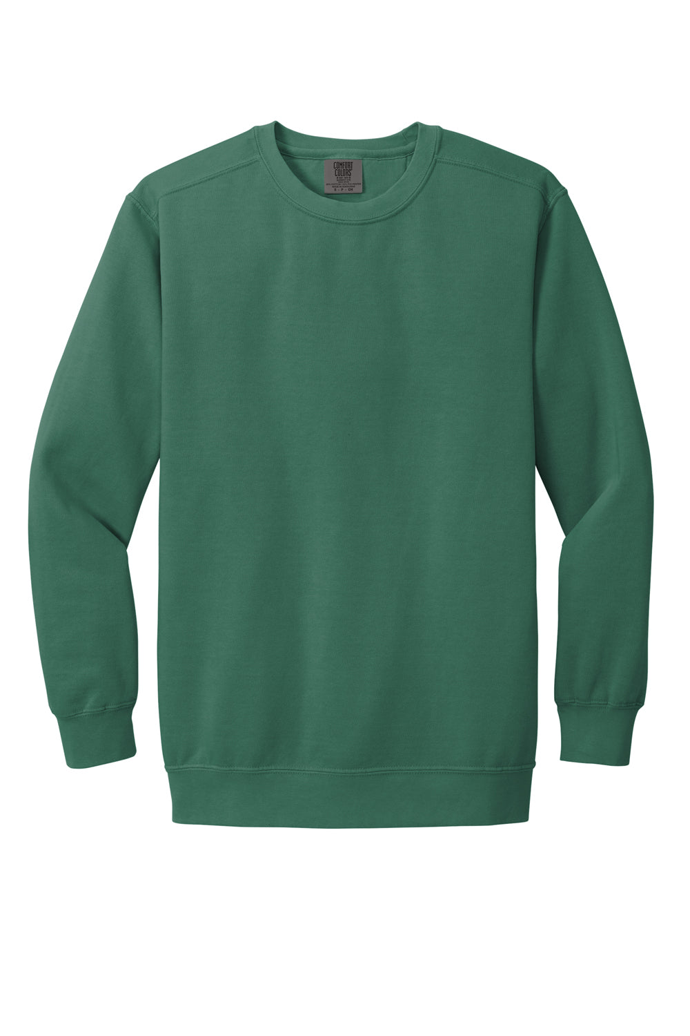 Comfort Colors 1566 Mens Crewneck Sweatshirt Light Green Flat Front