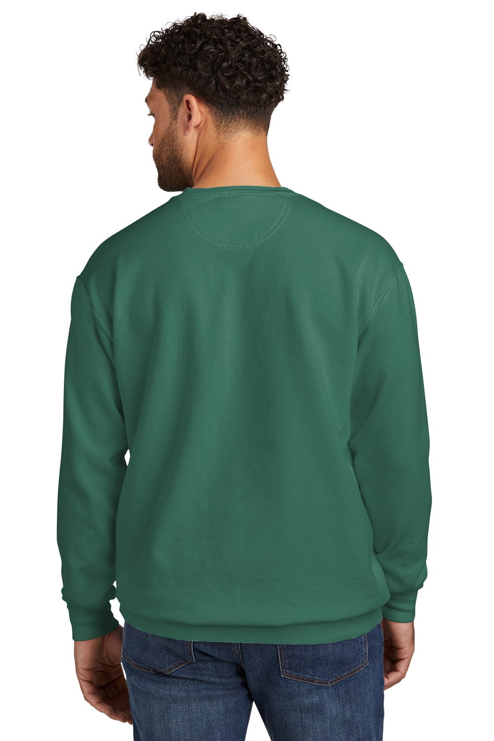 Comfort Colors 1566 Mens Crewneck Sweatshirt Light Green Back
