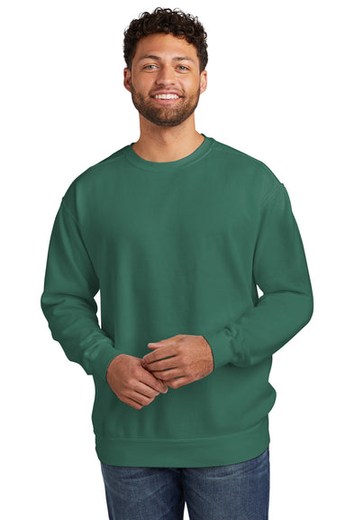 Comfort Colors 1566 Mens Crewneck Sweatshirt Light Green Front
