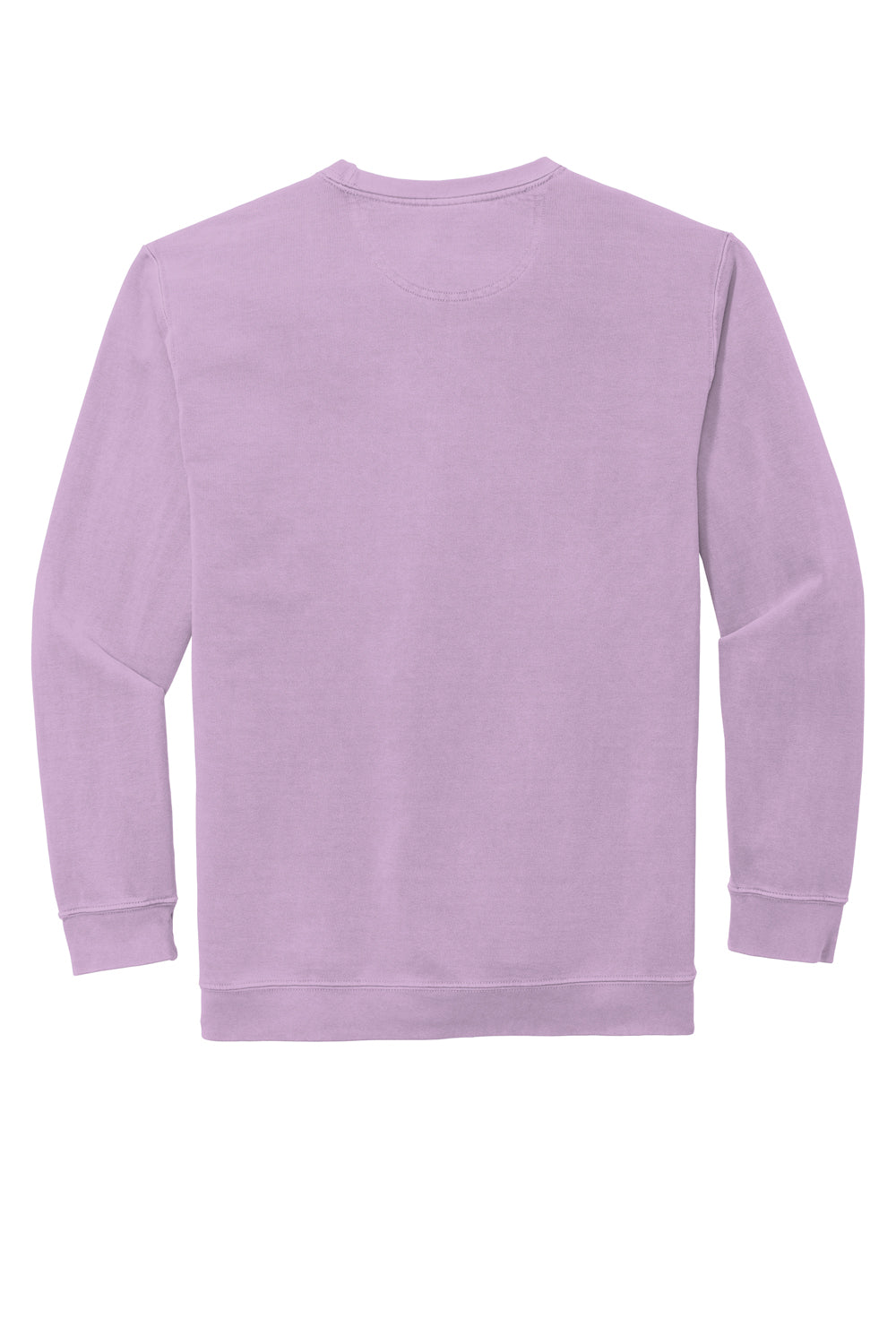 Comfort Colors Mens Crewneck Sweatshirt Orchid Purple Flat Back