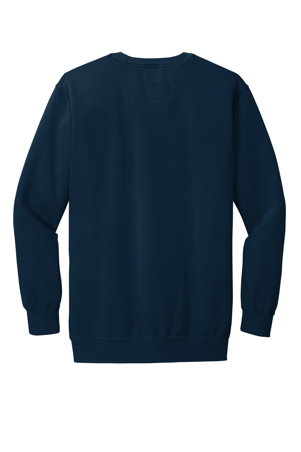Comfort Colors 1566 Mens Crewneck Sweatshirt True Navy Blue Flat Back
