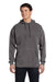 Comfort Colors 1567 Mens Hooded Sweatshirt Hoodie Pepper Grey Front