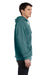 Comfort Colors 1567 Mens Hooded Sweatshirt Hoodie Blue Spruce Side