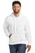 Comfort Colors Mens Hooded Sweatshirt Hoodie White Front