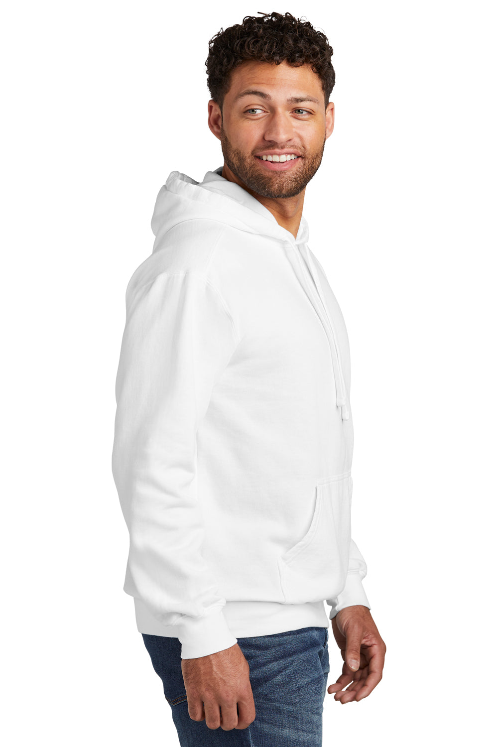 Comfort Colors Mens Hooded Sweatshirt Hoodie White Side