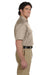 Dickies 1574 Mens Moisture Wicking Short Sleeve Button Down Shirt w/ Double Pockets Khaki Brown Side