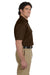 Dickies 1574 Mens Moisture Wicking Short Sleeve Button Down Shirt w/ Double Pockets Dark Brown Side