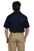 Dickies 1574 Mens Moisture Wicking Short Sleeve Button Down Shirt w/ Double Pockets Navy Blue Back