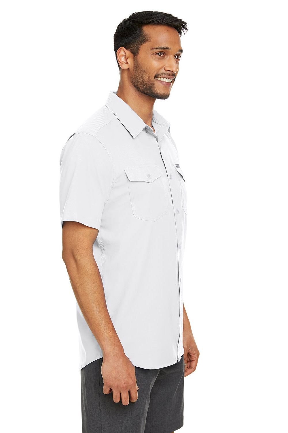 Columbia 1577761 Mens Utilizer II Short Sleeve Button Down Shirt White 3Q