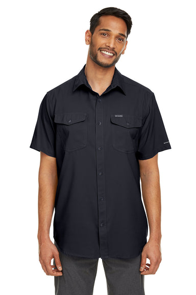 Columbia 1577761 Mens Utilizer II Short Sleeve Button Down Shirt Black Front