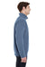 Comfort Colors 1580 Mens 1/4 Zip Sweatshirt Blue Jean Side