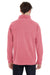 Comfort Colors 1580 Mens 1/4 Zip Sweatshirt Crimson Red Back