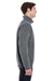 Comfort Colors 1580 Mens 1/4 Zip Sweatshirt Pepper Grey Side
